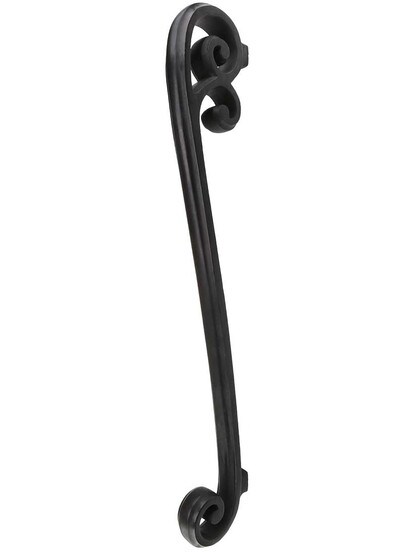 Solid Bronze Scroll-Style Pull Handle - 22 inch.